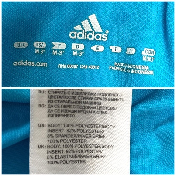 COPY - Adidas Beach Blue Striped Running Shorts - Picture 4 of 9